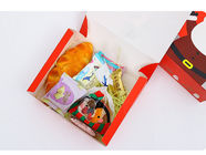 Custom design printing Christmas foldable flat pack gift boxes  with portable bags